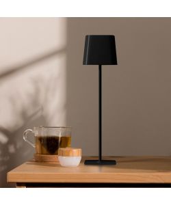 V-TAC Lampada LED da Tavolo Magnetica 5W con Batteria Ricaricabile USB C Colore Nero Touch Dimmerabile 3in1 IP65