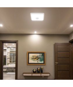 V-TAC Plafoniera LED Chip Samsung Quadrata 12W con Sensore PIR Colore Bianco 3in1