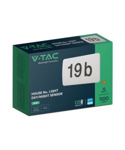 V-TAC Lampada LED Chip Samsung da Muro Rettangolare 12W Segna Civico 3in1 IP65