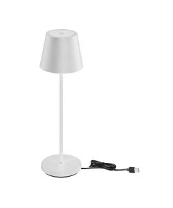 V-TAC Lampada LED da Tavolo 1.5W Colore Bianco in Alluminio con caricatore Wireless e Touch Dimmerabile 3000K IP54