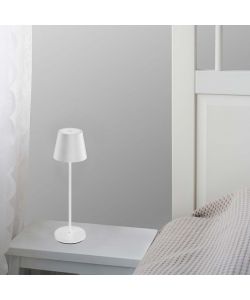 V-TAC Lampada LED da Tavolo 1.5W Colore Bianco in Alluminio con caricatore Wireless e Touch Dimmerabile 3000K IP54