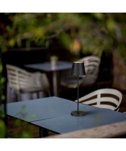 V-TAC Lampada LED da Tavolo 1.5W Colore Nero in Alluminio con caricatore Wireless e Touch Dimmerabile 3000K IP54