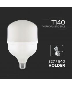 V-TAC Lampadina LED E27, incluso Anello con Attacco E40 50W T140 4000K