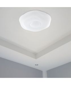 V-TAC Plafoniera LED 60W Rotonda Telecomando CCT 3in1 Bianco D500mm Dimmerabile Zigrinata