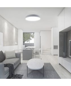 V-TAC Plafoniera LED 60W Rotonda Telecomando CCT 3in1 Bianco D495mm Dimmerabile Elegante