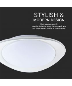 V-TAC Plafoniera LED 60W Rotonda Telecomando CCT 3in1 Bianco D550mm Dimmerabile Ellittica