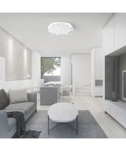 V-TAC Plafoniera LED 60W Rotonda Telecomando CCT 3in1 Bianco D490mm Dimmerabile Nido D'ape