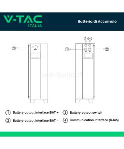 V-TAC Batteria di Accumulo 10kWh LiFePO4 BMS Integrato Schermo Touch e WiFi Garanzia 10 Anni