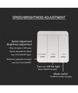 V-TAC Controller da Muro per Strip LED Velocit e livello di luminosit regolabili
