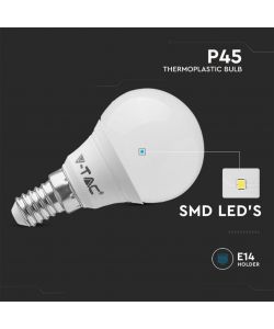 V-TAC Lampadina LED E14 4,5W P45 4000K (Box 3 Pezzi)