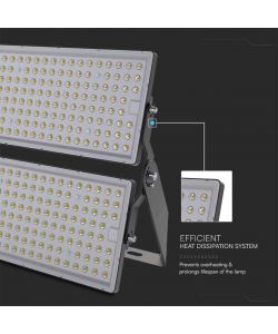 V-TAC Faro LED Chip Samsung 500W 135LM/W Nero 360° Cavo 1m 6500K IP65
