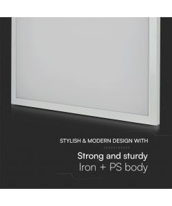 V-TAC Pannello LED 36W 110LM/W Chip Samsung 600*600mm con Installazione 2in1 Incasso/Superfice, Driver Integrato, Colore Bianco 6500K