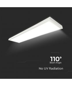 V-TAC Pannello LED Chip Samsung 40W 110LM/W Installazione 2in1, Driver Integrato, 1200x300mm 4000K