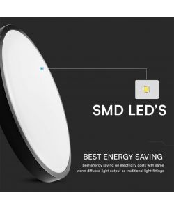 V-TAC Plafoniera LED Chip Samsung Rotonda 24W 100LM/W ?295mm 4000K IP44