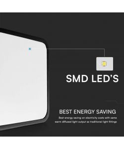 V-TAC Plafoniera LED Chip Samsung Quadrata 48W 100LM/W 420mm 6500K IP44