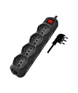 V-TAC Multipresa Cavo 1,5m 8 Prese 10/16A 2P+T Bipasso + 4 10/16A 2P+T Schuko + Interruttore Spina 16A 2P+T