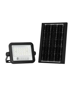 V-TAC Faro LED Solare 5W Nero con Telecomando e Sensore Crepuscolare
