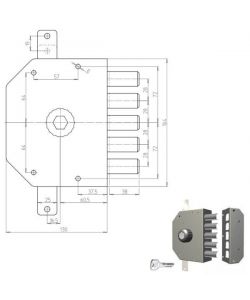 Serratura Sicura Triplice Sx Pompa 3200P Cr