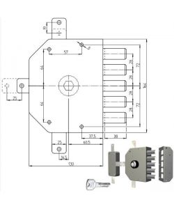 Serratura Sicura Quintuplice Dx Pompa 3300P Cr