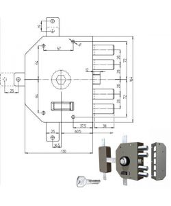 Serratura Sicura Quintuplice Sx Pompa 3350P Cr