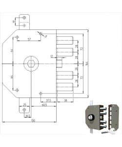 Serratura Sicura Triplice Dx Pompa 3250P Cr
