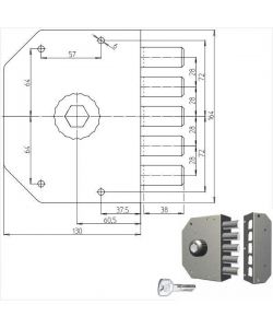 Serratura Sicura Semplice Dx Pompa 3000P Cr