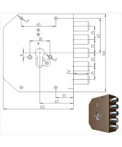 Serratura Sicura Semplice Dx Cilindro  2000Pe Mc Cr