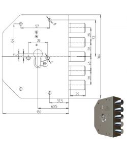 Serratura Sicura Semplice Dx Cilindro  2000Pe Cr