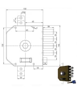 Serratura Sicura Triplice Sx Pompa 3250 Mc Cr