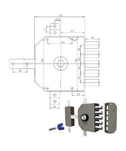 Serratura Sicura Quintuplice Dx Pompa 3300 Mc Cr