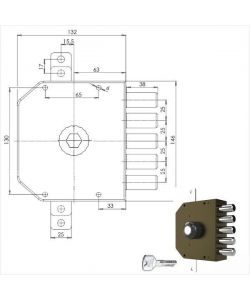 Serratura Sicura Triplice Sx Pompa 3200 Mc Cr
