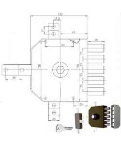 Serratura Sicura Quintuplice Dx Pompa 3300 Mc Cr