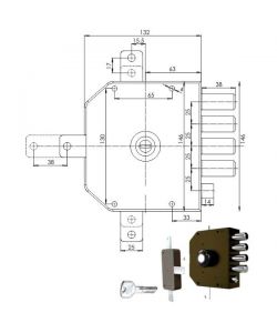 Serratura Sicura Quintuplice Sx Pompa 3350 Mc Cr