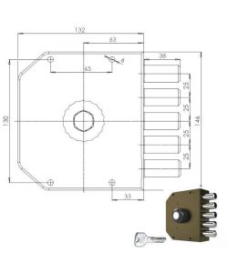 Serratura Sicura Semplice Dx Pompa 3000 Mc Cr
