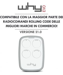 WHY EVO Telecomando multifrequenza 4 pulsanti Bianco Magnolia 10-30m