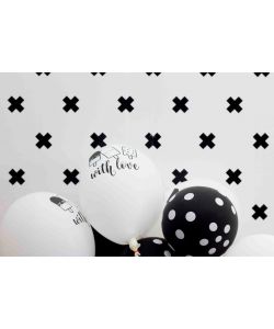 Fabulous World Carta da Parati Cross Bianco e Nero 67104-6
