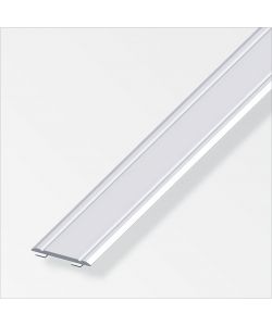 Profilo Di Raccordo Autoadesivo 30X2 Alluminio Argento 1 Metro