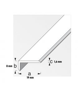 Alfer Profilo di Protezione Bordi Alluminio Anodizzato - Argento - 2m
