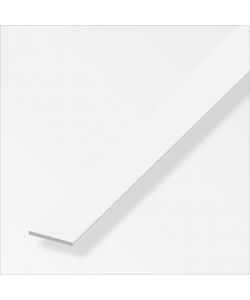 ALFER Barra piatta alluminio 20x2 mm bianco traffico 1 m verniciata a polvere