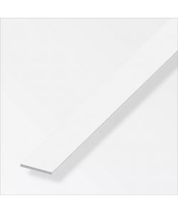PVC - Barra piatta bianca 30x3 mm - Finitura grezza 1 m resistente UV