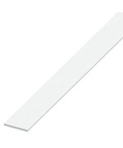 PVC - Barra Piatta 50x3mm Bianco 1m per Rivestimenti e Coperture
