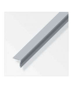 ALFER Profilo Angolare Autoadesivo PVC Grigio Lucido 20x20 mm 1 m
