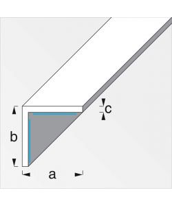 ALFER Angolare Adesivo PVC Argento 20x20 mm Spessore 1,5 mm 2,5 m