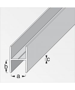Alfer Profilo A H 19 mm Alluminio Argento per Bordatura 1 m