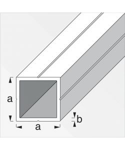Alfer Tubo Quadrato Alluminio Bianco 23,5 mm Lunghezza 1 m