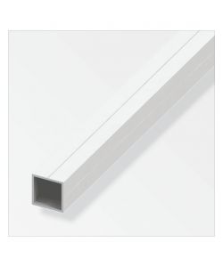 Tubo quadrato PVC bianco 23,5x23,5 mm lunghezza 1 m spessore 1,5 mm