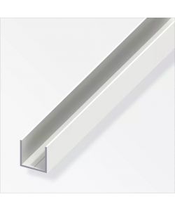 Alfer Profilo a U Alluminio Epossidico Bianco 23,5 mm 1 m con Guida