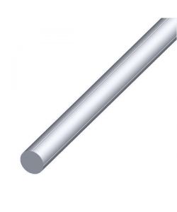 ALFER Barra Tonda Alluminio Naturale con Scanalature 7,5 mm - 1 m