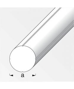 ALFER Barra Tonda Alluminio Naturale con Scanalature 7,5 mm - 1 m