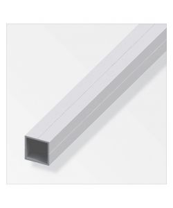 Tubo quadrato alluminio anodizzato argento 1m per assemblaggi M20